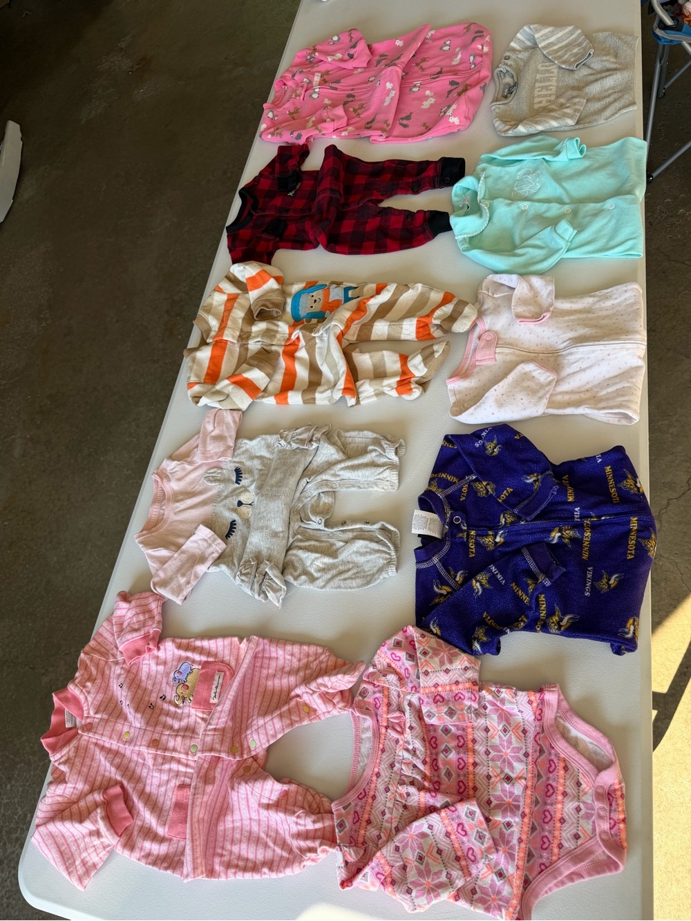 Baby Girl Clothing Bundle 0–6 Months – Sleeping Sack, Rompers, Sleepers & Bodysu